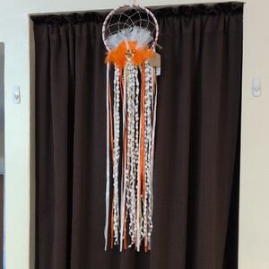 Orange and White Dreamcatcher